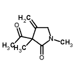 CAS#: 126863-12-5， 3-Acetyl-1,3-Dimethyl-4-Methylene-2-Pyrrolidinone