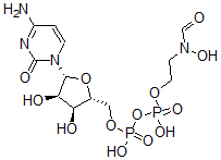 CAS#: 126986-25-2， Cytidine 5'-(trihydrogen diphosphate), P'-(2-(formylhydroxyamino)ethyl) ester