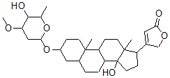 CAS#: 12708-27-9， 3beta,14-Dihydroxy-5beta-Card-20(22)-Enolide Mono(2,6-Dideoxy-3-O-Methyl-D-Ribo-Hexosyl) Ether