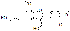 CAS#: 127179-41-3， 3-[(2S,3R)-2-(3,4-Dimethoxyphenyl)-3-(Hydroxymethyl)-7-Methoxy-2,3-Dihydro-1-Benzofuran-5-Yl]Propan-1-Ol