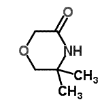 structure of CAS# 127958-62-7, 5,5-Dimethyl-3-Morpholinone;5,5-Dimethyl-morpholin-3-one;MFCD10040125