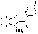 structure of CAS# 128170-38-7, (3-Amino-1-Benzofuran-2-Yl)(4-Fluorophenyl)Methanone;