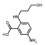 CAS#: 128402-50-6， 5-Amino-2-[(3-Hydroxypropyl)Amino]Benzoic Acid