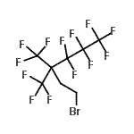 结构式 CAS# 128454-91-1, 6-溴-1,1,1,2,2,3,3-七氟-4,4-二(三氟甲基)己烷