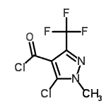 structure of CAS# 128564-57-8, 5-Chloro-1-Methyl-3-(Trifluoromethyl)-1H-Pyrazole-4-Carbonyl Chloride;5-chloro-<wbr>1-methyl-<wbr>3-(triflu<wbr>oromethyl<wbr>)pyrazole<wbr>-4-carbon<wbr>yl chlori<wbr>de;5-Chloro-1-methyl-3-trifluoromethyl-1H-pyrazol-4-;5-Chloro-<wbr>1-methyl-<wbr>3-trifluo<wbr>romethyl-<wbr>1H-pyrazo<wbr>l-4-carbo<wbr>nyl chlor<wbr>ide
