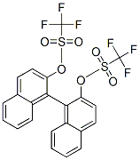 结构式 CAS# 128575-34-8, 1,1,1-三氟-甲烷磺酸 1,1'-[1,1'-联萘]-2,2'-二基酯