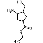 CAS#: 128740-40-9， Ethyl 3-Amino-4-(Hydroxymethyl)-1-Pyrrolidinecarboxylate