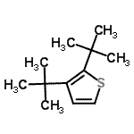 CAS#: 128788-04-5， 2,3-Bis(2-Methyl-2-Propanyl)Thiophene