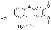 CAS 登录号：128959-18-2， 1-[2-(3,4-二甲氧基苯基)硫苯基]丙-2-胺盐酸盐