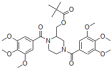 CAS#: 129229-90-9， [1,4-Bis(3,4,5-Trimethoxybenzoyl)Piperazin-2-Yl]Methyl 2,2-Dimethylpropanoate