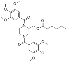 CAS#: 129229-97-6， [1,4-Bis(3,4,5-Trimethoxybenzoyl)Piperazin-2-Yl]Methyl Hexanoate