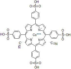 CAS#: 129232-35-5， Dicyano-cobalt(III)-tetrakis(4-sulfonatophenyl)porphyrin