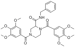 CAS#: 129477-62-9， N-(Phenylmethyl)-1,4-Bis(3,4,5-Trimethoxybenzoyl)Piperazine-2-Carboxamide