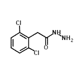 结构式 CAS# 129564-34-7, 2-(2,6-二氯苯基)乙酰肼