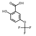 structure of CAS# 129644-57-1, 2-Hydroxy-5-(Trifluoromethoxy)Benzoic Acid;MFCD01091003
