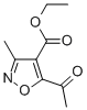 structure of CAS# 129663-13-4, 5-Acetyl-3-Methyl-4-Isoxazolecarboxylic Acid Ethyl Ester;ETHYL 5-ACETYL-3-METHYLISOXAZOLE-4-CARBOXYLATE