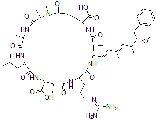 CAS#: 129678-94-0， 1-(N-Methyl-D-alanine)-5-L-argininemicrocystin LA