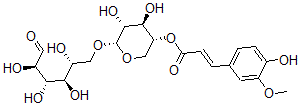 CAS#: 129724-46-5， [(3R,4R,5R,6S)-4,5-Dihydroxy-6-[(2R,3R,4S,5R)-2,3,4,5-Tetrahydroxy-6-Oxohexoxy]Oxan-3-Yl] (E)-3-(4-Hydroxy-3-Methoxyphenyl)Prop-2-Enoate