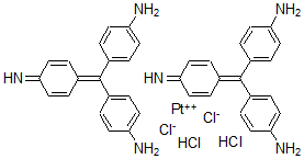 CAS#: 129770-31-6， Tetrachloroplatinate dianion-basic fuchsin complex