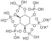 structure of CAS# 129832-03-7, Phytic Acid Dipotassium;Phytic Acid Dipotassium Salt,Myo-Inositol Hexakis(Dihydrogen Phosphate), Inositol Hexakisphosphate, Inositol Hexaphosphoric Acid, Insp6;MYO-INOSITOL HEXAKIS[DIHYDROGEN PHOSPHATE] DIPOTASSIUM SALT;INOSITOL HEXAPHOSPHORIC ACID DIPOTASSIUM SALT