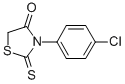 structure of CAS# 13037-55-3, 3-(4-Chlorophenyl)-2-Sulfanylidene-Thiazolidin-4-One;3-(4-Chlorophenyl)-2-Thioxo-Thiazolidin-4-One;3-(4-Chlorophenyl)-2-Thioxo-4-Thiazolidinone;3-(4-Chlorophenyl)-2-Thioxo-1,3-Thiazolidin-4-One