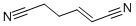 structure of CAS# 13042-02-9, Hex-2-Enedinitrile;Hex-2-Enedinitrile;1,4-Dicyano-1-Butene;2-Hexenedinitrile