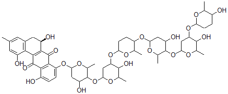 CAS#: 130432-93-8， (6R)-1,6,11-Trihydroxy-8-[4-Hydroxy-5-[5-Hydroxy-4-[5-[4-Hydroxy-5-[5-Hydroxy-4-(5-Hydroxy-6-Methyloxan-2-Yl)Oxy-6-Methyloxan-2-Yl]Oxy-6-Methyloxan-2-Yl]Oxy-6-Methyloxan-2-Yl]Oxy-6-Methyloxan-2-Yl]Oxy-6-Methyloxan-2-Yl]Oxy-3-Methyl-5,6-Dihydrobenzo[b]Phenanthrene-7,12-Dione