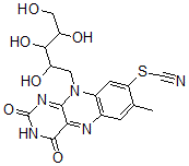 CAS#: 130574-30-0， 7-Methyl-10-(2,3,4,5-Tetrahydroxypentyl)-8-Thiocyanatobenzo[g]Pteridine-2,4-Dione