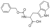 structure of CAS# 13058-16-7, N-[(Phenylmethoxy)Carbonyl]-Tryptophan;3-(1H-Indol-3-Yl)-2-[[Oxo-(Phenylmethoxy)Methyl]Amino]Propanoic Acid;2-(Benzyloxycarbonylamino)-3-(1H-Indol-3-Yl)Propionic Acid;C9640_Sigma