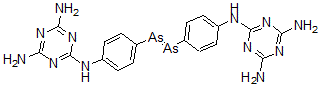 CAS#: 130772-99-5， N2-[4-[4-[(4,6-Diamino-1,3,5-Triazin-2-Yl)Amino]Phenyl]Arsanylidenearsanylphenyl]-1,3,5-Triazine-2,4,6-Triamine