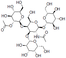 CAS#: 130787-82-5， [(2S,3R,4S,5S,6R)-2-[(2R,3R,4R,5R,6S)-5-Acetamido-2-(Hydroxymethyl)-4,6-Bis[[(2R,3R,4S,5R,6R)-3,4,5-Trihydroxy-6-(Hydroxymethyl)Oxan-2-Yl]Oxy]Oxan-3-Yl]Oxy-4,5-Dihydroxy-6-(Hydroxymethyl)Oxan-3-Yl] Acetate