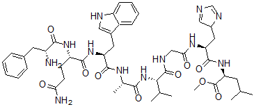 CAS#: 130800-38-3， 1-De(5-oxo-L-proline)-2-de-L-valine-3-D-phenylalanine-10-L-leucine-11-de-L-methioninamideranatensin methyl ester