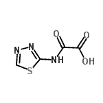structure of CAS# 130992-20-0, Oxo(1,3,4-Thiadiazol-2-Ylamino)Acetic Acid;2-((1,3,4-thiadiazol-2-yl)amino)-2-oxoacetic acid;acetic acid, oxo(1,3,4-thiadiazol-2-ylamino);acetic acid, oxo(1,3,4-thiadiazol-2-ylamino)-