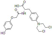 CAS#: 131089-09-3， (2S)-3-[4-[Bis(2-Chloroethyl)Amino]Phenyl]-2-[[2-(4-Hydroxyphenoxy)Acetyl]Amino]Propanoic Acid