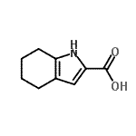 structure of CAS# 131172-64-0, 4,5,6,7-Tetrahydro-1H-Indole-2-Carboxylic Acid;4,5,6,7-tetrahydroindole-2-carboxylic acid;Indole-2-carboxylic acid;BAS 01184239
