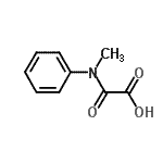 structure of CAS# 13120-33-7, [Methyl(Phenyl)Amino](Oxo)Acetic Acid;[Methyl(phenyl)amino](oxo)aceticacid;acetic acid, (methylphenylamino)oxo-;N-methyl-N-phenylmethanecarboxylic acid