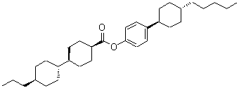 结构式 CAS# 131790-57-3, 4-(反式-4-戊基环己基)苯基 (1R,1'S,4R,4'S)-4'-丙基-1,1'-联(环己基)-4-羧酸酯
