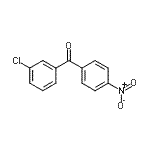 结构式 CAS# 131822-44-1, (3-氯苯基)(4-硝基苯基)甲酮