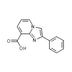 结构式 CAS# 131862-27-6, 2-苯基咪唑并[1,2-a]吡啶-8-羧酸