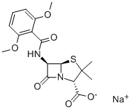 结构式 CAS# 132-92-3, 甲氧西林钠