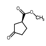 结构式 CAS# 132076-32-5, 甲基(1S)-3-氧代环戊烷羧酸酯