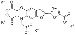 CAS#: 132319-57-4， 2-[6-[Bis(Carboxymethyl)Amino]-5-(Carboxymethoxy)-2-Benzofuranyl]-5-Oxazolecarboxylic Acid Potassium Salt (1:4)