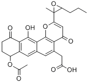 CAS 登录号：132412-65-8， 2-[8-乙酰氧基-12-羟基-2-(2-甲基-3-丙基环氧乙烷-2-基)-4,11-二氧代-9,10-二氢-8H-萘并[7,6-H]苯并吡喃-5-基]乙酸