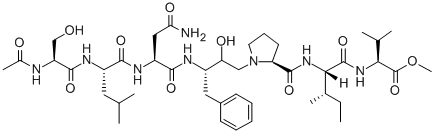 CAS#: 132748-20-0， Acetyl-Seryl-Leucyl-Asparaginyl-Phenylalanyl-psi-(2-Hydroxy-1-Ethylamine)-Prolyl-Isoleucyl-Valine-Methoxy