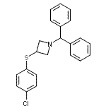结构式 CAS# 132924-59-5, 3-[(4-氯苯基)硫基]-1-(二苯基甲基)吖丁啶