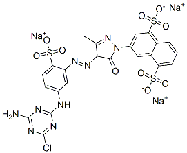 CAS#: 13305-94-7， Trisodium 3-[4-[[5-[(4-Amino-6-Chloro-1,3,5-Triazin-2-Yl)Amino]-2-Sulphonatophenyl]Azo]-4,5-Dihydro-3-Methyl-5-Oxo-1H-Pyrazol-1-Yl]Naphthalene-1,5-Disulphonate
