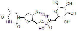 CAS#: 133101-34-5， [(2S,3S,5R)-3-Azido-5-(5-Methyl-2,4-Dioxopyrimidin-1-Yl)Oxolan-2-Yl]Methyl [(2R,3S,4S,5R,6S)-3,4,5,6-Tetrahydroxyoxan-2-Yl]Methyl Hydrogen Phosphate