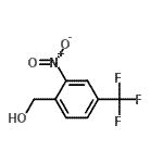 structure of CAS# 133605-27-3, [2-Nitro-4-(Trifluoromethyl)Phenyl]Methanol;[2-Nitro-<wbr>4-(triflu<wbr>oromethyl<wbr>)phenyl]m<wbr>ethanol, <wbr>4-(Hydrox<wbr>ymethyl)-<wbr>3-nitrobe<wbr>nzotriflu<wbr>oride;[2-Nitro-<wbr>4-(triflu<wbr>oromethyl<wbr>)phenyl]m<wbr>ethanol; <wbr>4-(Hydrox<wbr>ymethyl)-<wbr>3-nitrobe<wbr>nzotriflu<wbr>oride;2-Nitro-4-(trifluoromethyl)benzyl alcohol?