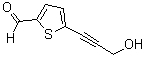 structure of CAS# 133665-84-6, 5-(3-Hydroxy-1-Propyn-1-Yl)-2-Thiophenecarbaldehyde;5-(3-hydroxyprop-1-yn-1-yl)thiophene-2-carbaldehyde;MFCD08059722