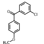 structure of CAS# 13389-51-0, (3-Chlorophenyl)(4-Methoxyphenyl)Methanone;(3-CHLORO-PHENYL)-(4-METHOXY-PHENYL)-METHANONE;3-Chloro-4'-methoxybenzophenone;ZINC02242941